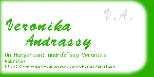 veronika andrassy business card